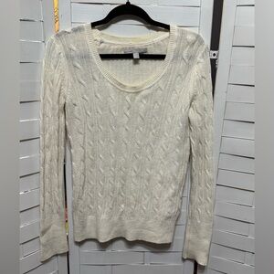 Old Navy Women's Ivory Cable Knit Sweater
